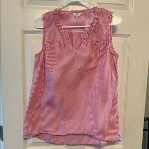 Crown & Ivy Pink and White Striped Blouse